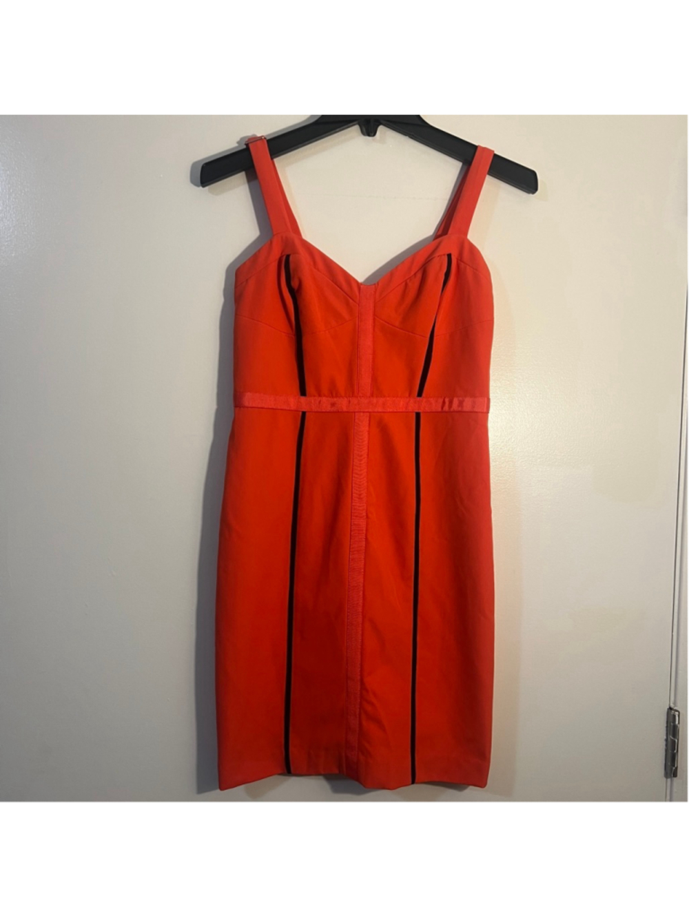 Rebecca Minkoff Orange Sheath Dress Size 0 Adjustable Straps - Picture 2 of 8